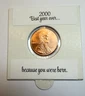 2000 P American Lincoln Memorial Penny, no mint mark - Make someone feel Loved!