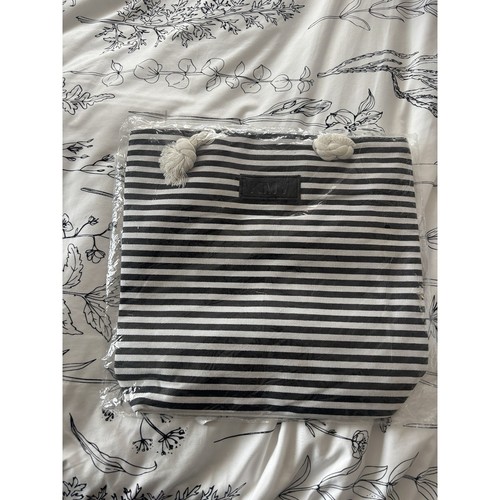 KMY Blue And White Striped Nautical Themed Tote NIB | eBay
