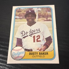 Dusty Baker 1981 Fleer #115. Los Angeles Dodgers