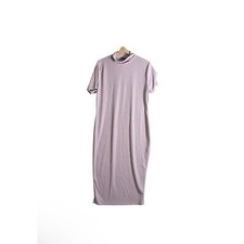 Boohoo Light Pink Ribbed High Neck Dress Plus Size 18 Maxi Bodycon Holiday Party