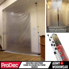 ProDec Dust Wall for Creating Temporary Polythene Screens up to 3.9m High 