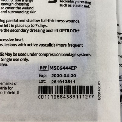 Medline Optilock - SUPER ABSORBENT WOUND DRESSING 4 " #MSC6444EP Box of 15 for sale online | eBay Medline Optilock - SUPER ABSORBENT WOUND DRESSING 4 " #MSC6444EP Box of 15 for sale online | eBay