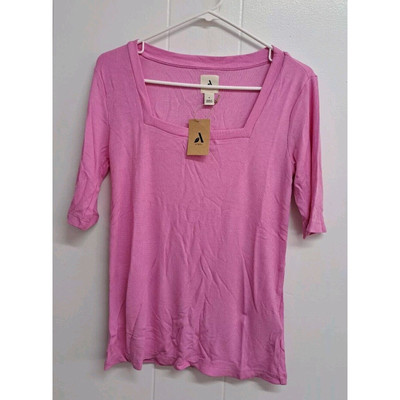 Amazon Aware Women's Short Sleeve Square Neck T-Shirt Size M