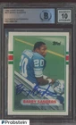 Barry Sanders HOF Signed 1989 Topps Traded Rookie #83T RC BGS BAS 10 AUTO