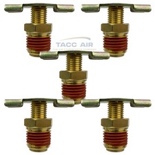 5 PC Air Compressor T-Handle Petcock Moisture Tank Drain Valve Brass 1/4" MNPT