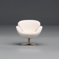 Miniatures 1/16 sedia cigno bianco divano singolo modello scena oggetti di scena adatto figura corpo