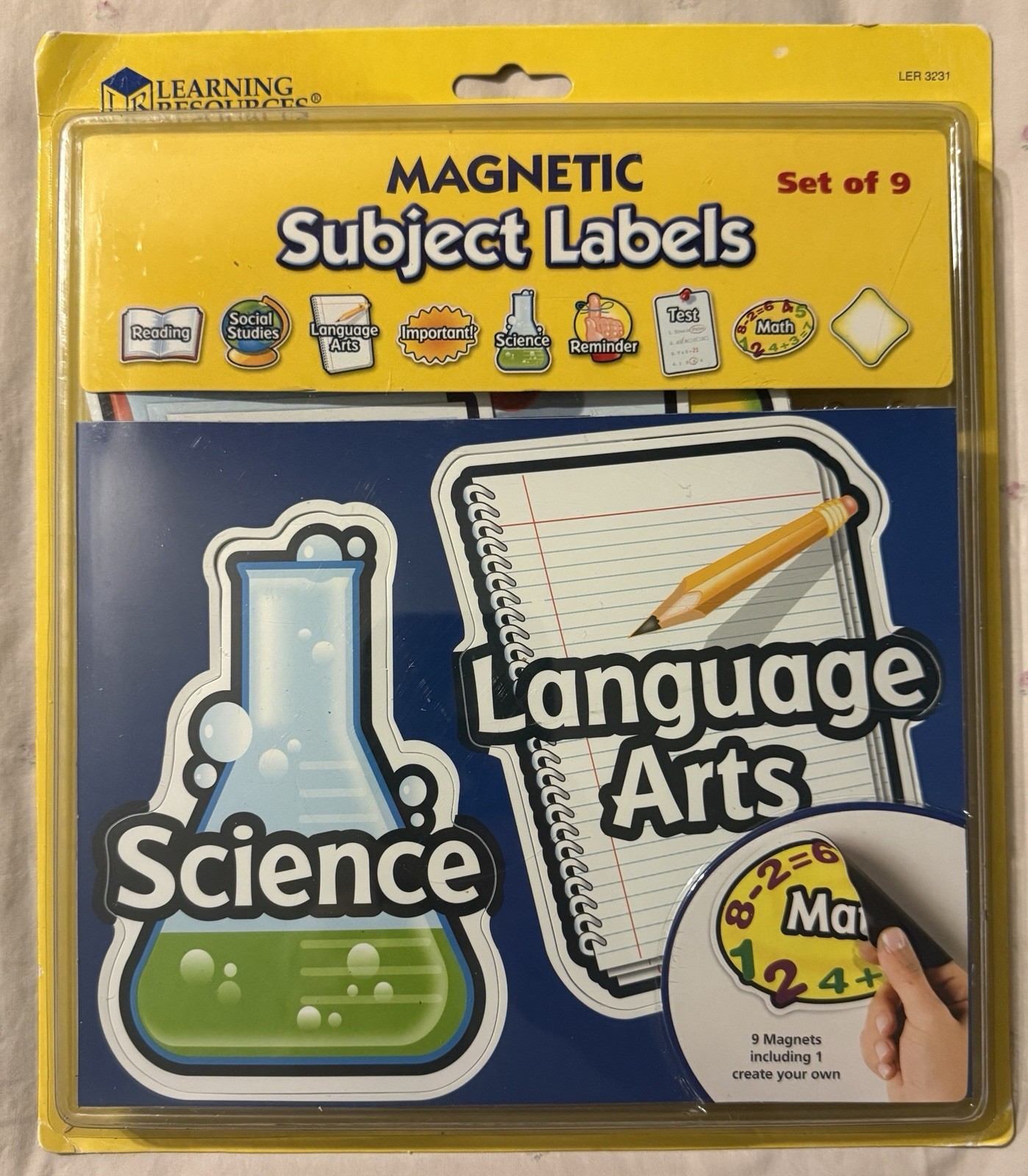 Learning Resources Magnetic Subject Labels - Set Of 9 - Science &Amp; Language Arts