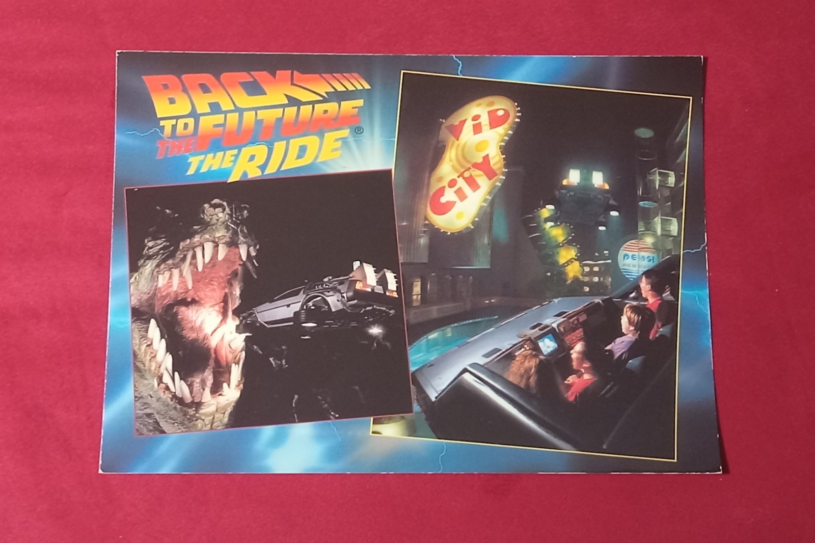 BACK TO THE FUTURE UNIVERSAL STUDIOS HOLLYWOOD POSTCARD MAP FINAL DAY 9/3/07