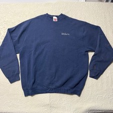 Vintage Wilson Embroidered Logo Navy Crewneck Made in USA Size XL