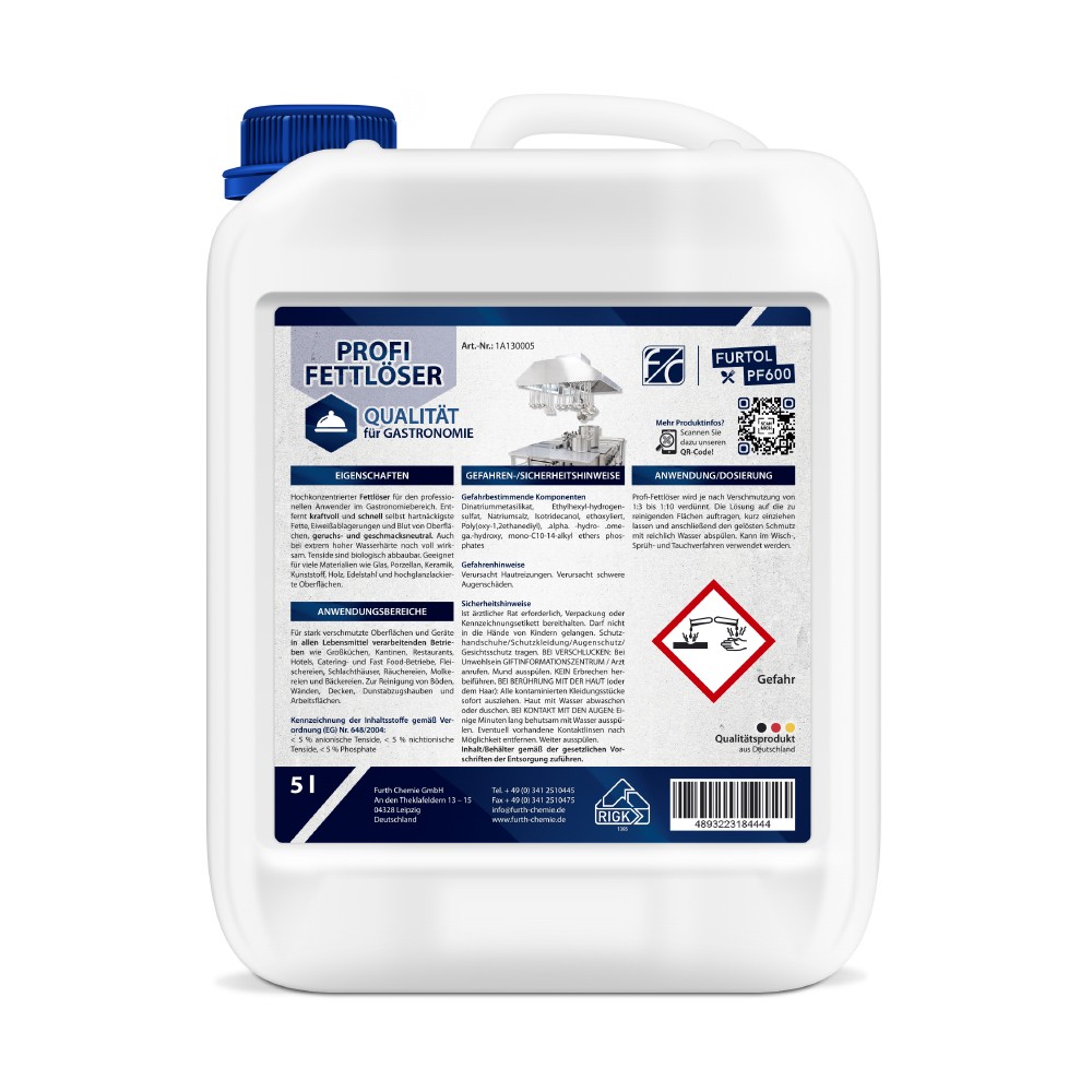 Profi Fettlöser für Gastronomie, Küchenreiniger | FURTH CHEMIE