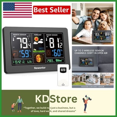 7.5'' Large LCD Digital Weather Station with Adjustable Brightness & Forecast