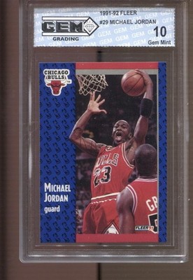 1991-92 Michael Jordan Fleer #29 Gem Mint 10 Chicago Bulls GOAT
