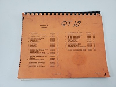 Mazak Mechanical Parts List for Quick Turn QT-10