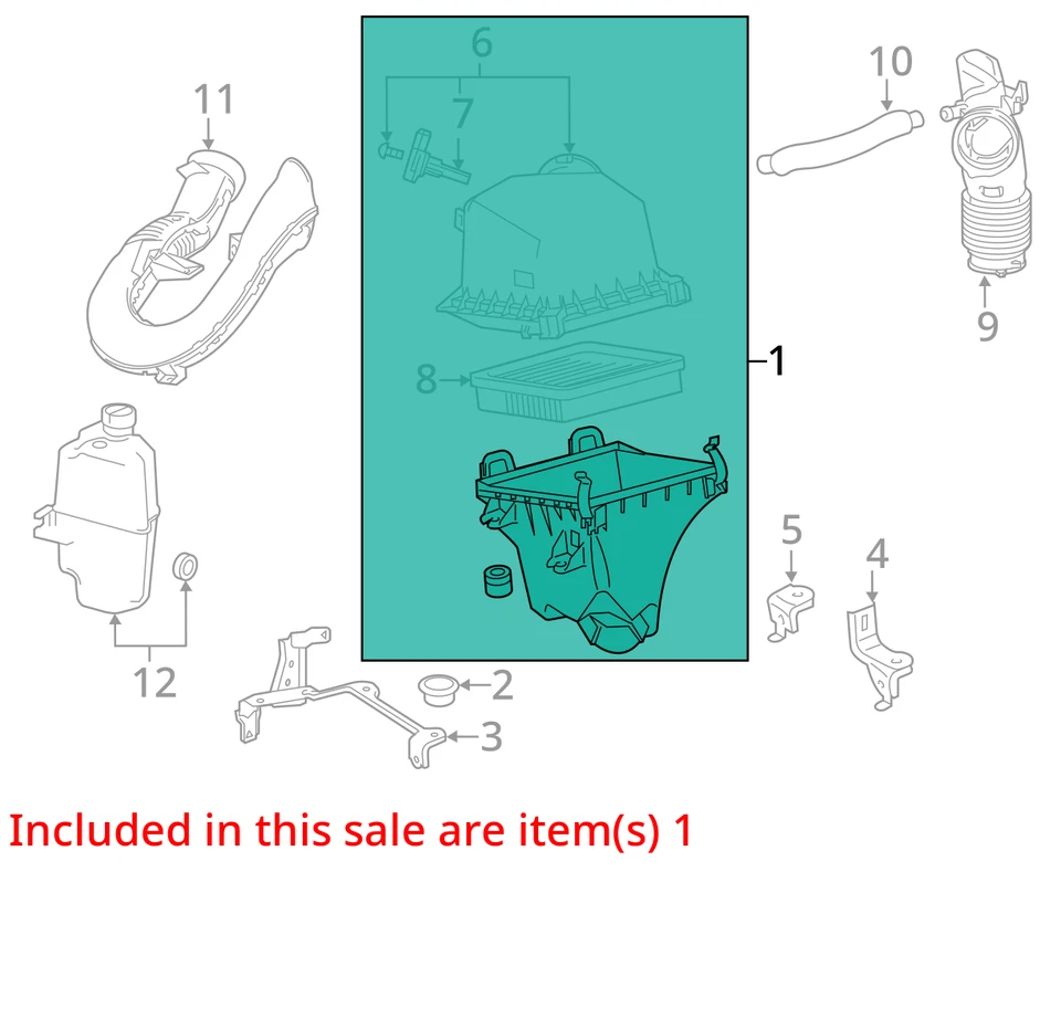 2015-2021 Lexus NX300H Air Cleaner Box 1770536120 Factory OEM Replacement Part - Image 3 of 4