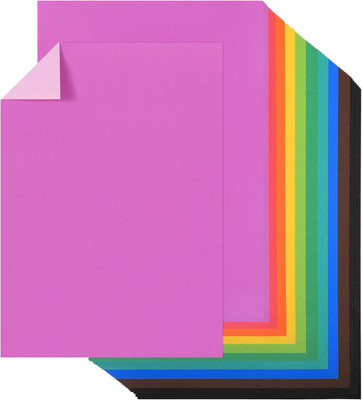 80 Blätter A4 farbiges Kartonpapier, 10 Farbpaare (20 Farben) Zweifarbiges Karte