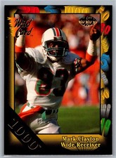 Mark Clayton 1991 WILD CARD Football 1000 Stripe Card #99 Dolphins