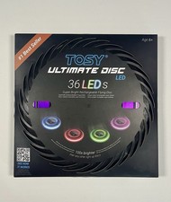 TOSY Ultimate Disc 36 RGB LED Lights Super Bright Frisbee Flying Toy Black New