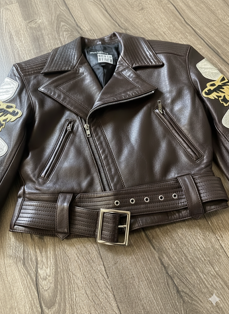 ジャケット・アウター 80s Michael Hoban Leather Jacket Tiger Vintage 80s Michael Hoban North Beach Leather Tiger Dragon Men