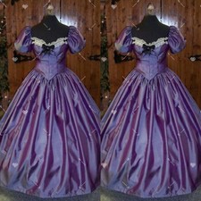 Victorian 1960s Wedding Dresses Satin Purple Vintage Short Sleeves Bridal Gowns