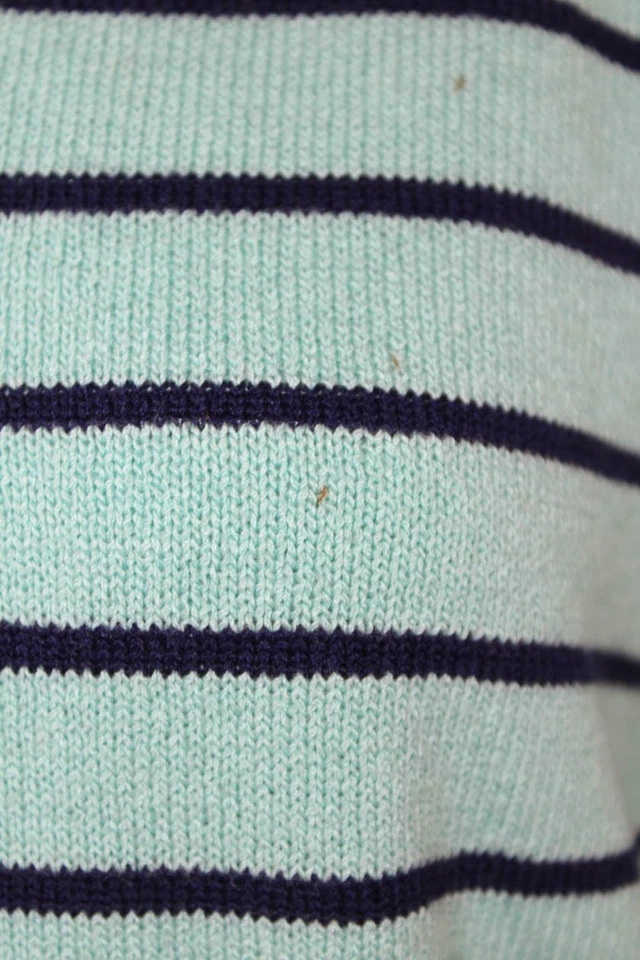 Cárdigan de mujer San Remo con botones manga corta cuello en V a rayas talla M Foto 4 de 4