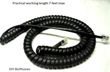 50-Pack Lot Flat Black 12Ft Generic Handset Cord Landline Phone Universal Fit