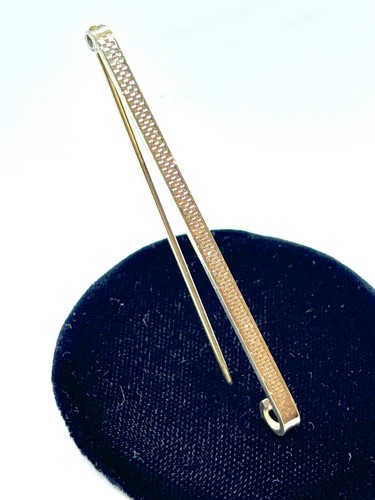 Vintage 9CT Gold Front Sterling Silver Tie Pin - Picture 3 of 11