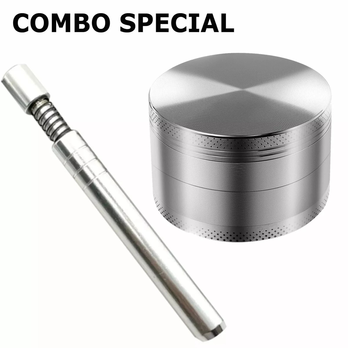 1 layer tobacco crusher Chrome Metal Dry Herb Spice Fine Handle Grinder 4 Layers Piece 60 will be charged for plus sizes Herb Grinder With Handle 1.5