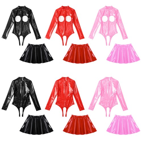 Damen Jumpsuit unsichtbare Outfits Tanz Body Neckholder Catsuit Club sexy - Bild 3 von 38