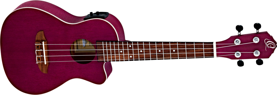Ortega Earth Series Acoustic Electric Ukulele Ruby Raspberry Ortega Earth Series Acoustic Electric Ukulele Ruby Raspberry
