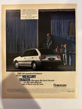 Vtg 1980s Lincoln Mercury Tracer Hatchback Ad