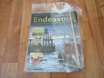 1/48 Eaglemoss Gebaut Captain COOK'S Endeavour Modell Schiff Issue 62 Inc Teil