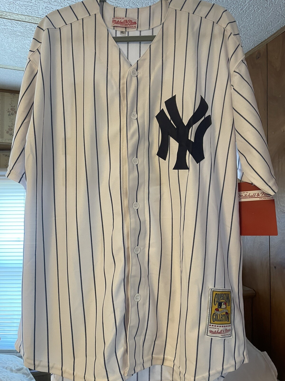 MLB Reggie Jackson #44 Authentic Mitchell & Ness Vintage NY Yankees Jersey MED.