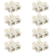 8x ST to SC Fiber Optic Optical Connector Adapter Duplex Multimode Plastic Beige