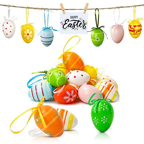 Mizijia Uova di Pasqua, 24 Pezzi Ecorazioni Pasquali Uova, Uova di (L7i)