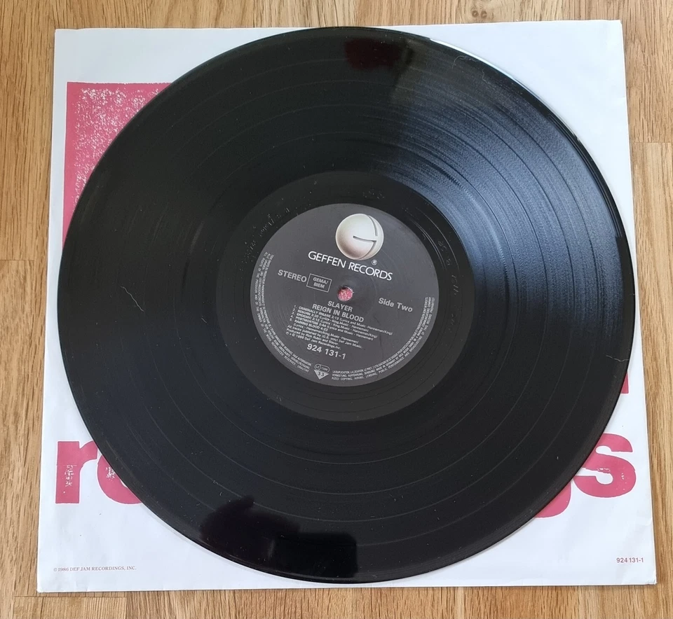 Slayer-Reign In Blood Vinyl/Special Cut (Geffen 1986) NEAR MINT Rarität - Bild 4 von 4