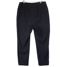 Talbots Hollywood Pants Women 10P Tapered Casual Career Office Black Side Zip