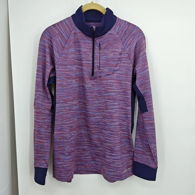merrell 1/4 zip pullover long sleeve select wick top shirt