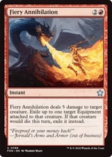 FIERY ANNIHILATION x4 mtg NM-M Foundations 4 Unc