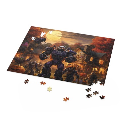Puzzle (120, 252, 500-Piece) Transformers Spooky Halloween Pumpkin Full Moon - Picture 4 of 10
