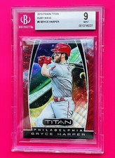 Bryce Harper 2019 Panini Chronicles Titan—Ruby Wave 026/199 #9 BGS 9 Mint!