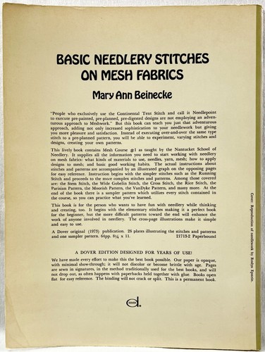 1973 Basic Needlery Stitches On Mesh Fabrics Needlepoint Pattern Book Vntg 15329 - Picture 6 of 8