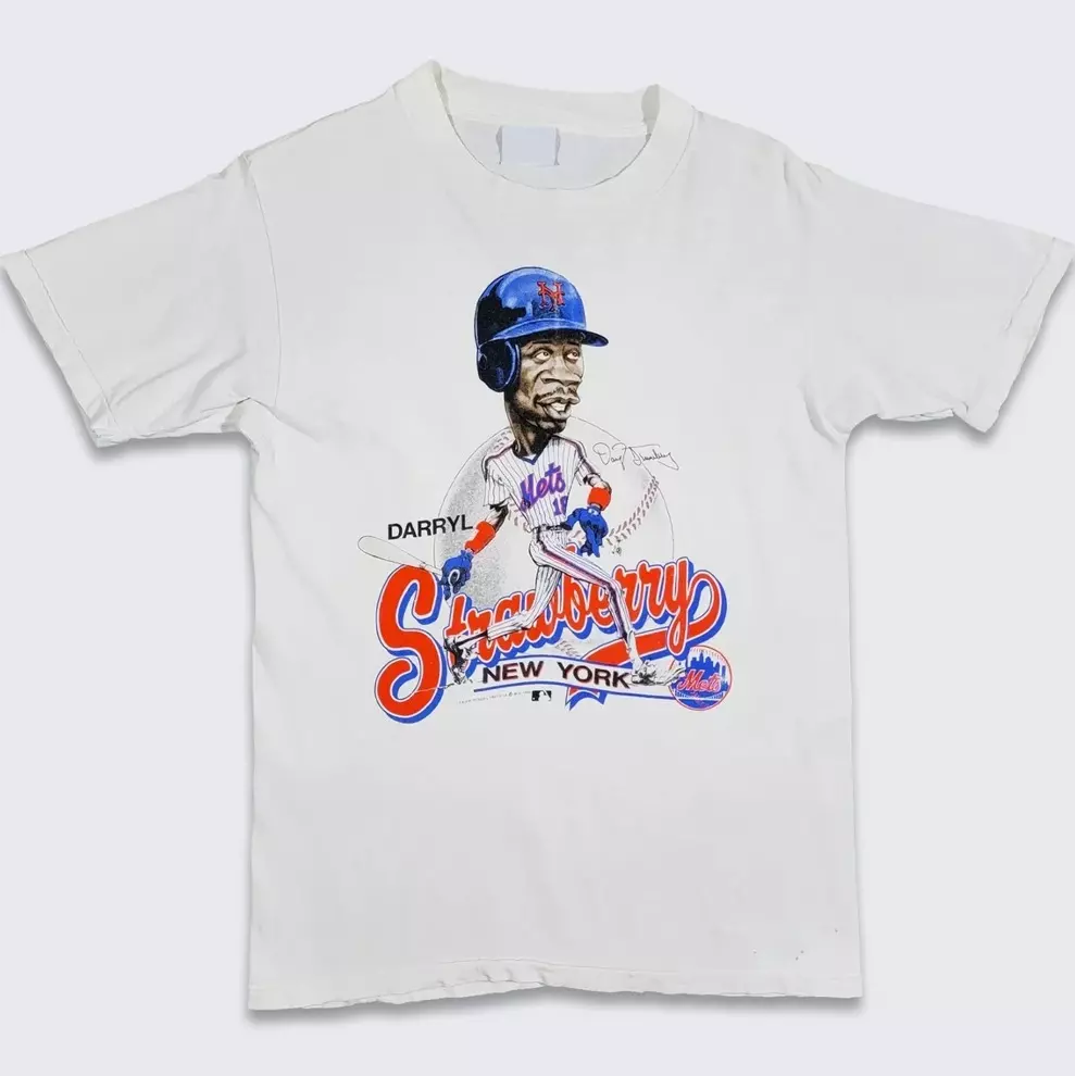 New York Mets Vtg Darryl Strawberry T-Shirt Gift for Fans All Sizes S-3XL