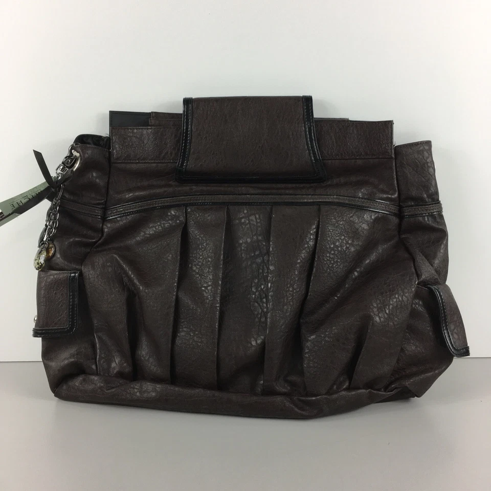 Bolso Miche Prima Cartera Shell Katheryn Falda Sólida Plisada Marrón Oscuro Dije Tigre Foto 2 de 4