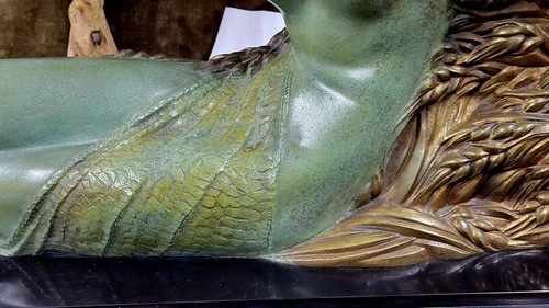 DEMETRE CHIPARUS BRONZE SCULPTURE DECO SLEEK DEMETER GREEK GODDESS WHEAT C-1920 - Picture 4 of 7