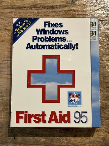 CD-ROM software vintage pronto soccorso per Windows 95 Windows Stellar IBM Cyber Media
