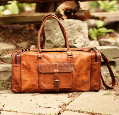 leather travel luggage