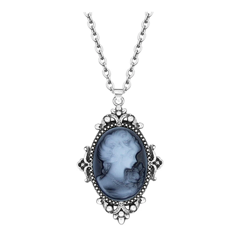 Venta al por mayor Lote 10 piezas Mixto Dama Reina Camafeo Collar Flor Colgante Joyería Foto 2 de 4