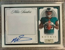2019 NATIONAL TREASURES RC ROOKIE HOLO GOLD MILES SANDERS RPA AUTO PATCH /25