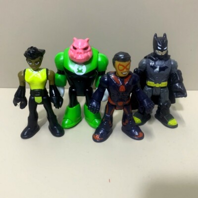 4pcs Imaginext DC Super Friends Vixen Vibe Batman and Kilowog Fisher Price Toys 
