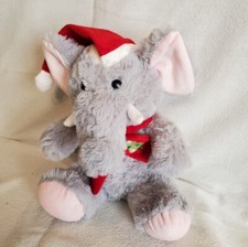 Dan Dee Collectors Choice Plush Christmas Elephant Stuffed Animal Toy 10"